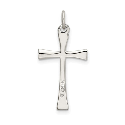 Sterlingsilber Poliert Zirkonia Kreuz Anhänger