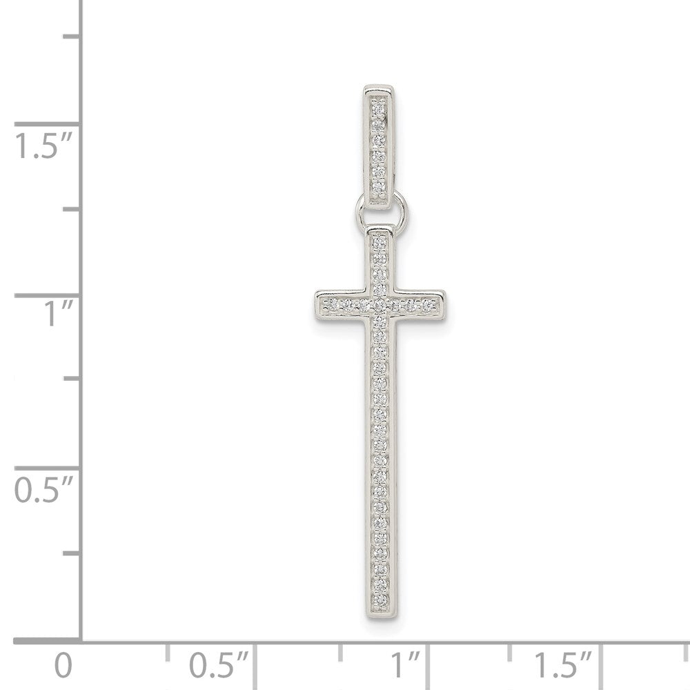 Sterlingsilber Zirkonia Kreuz Anhänger