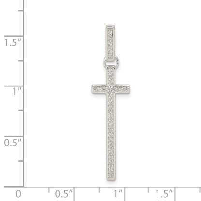 Sterlingsilber Zirkonia Kreuz Anhänger