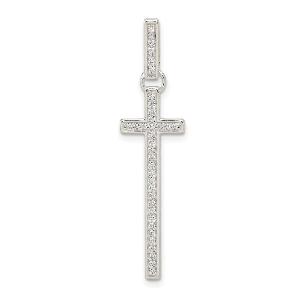 Sterlingsilber Zirkonia Kreuz Anhänger