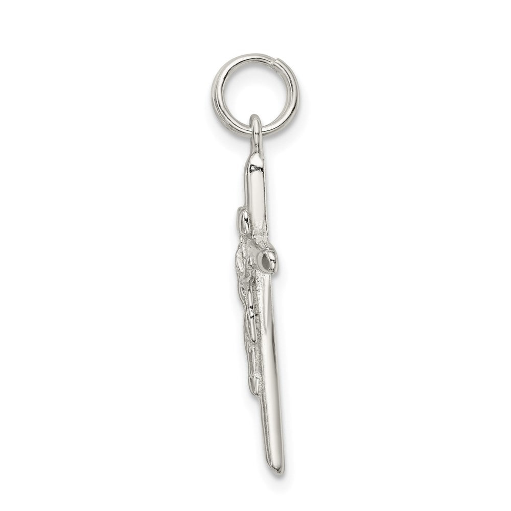 Sterlingsilber Poliert Inri Kruzifix Charm