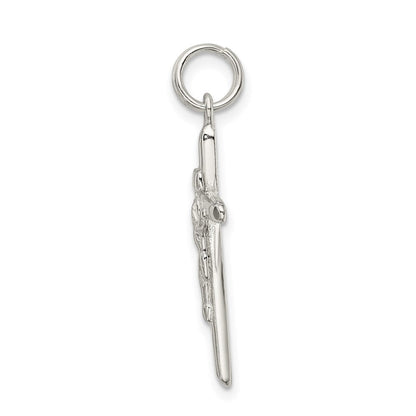 Sterlingsilber Poliert Inri Kruzifix Charm