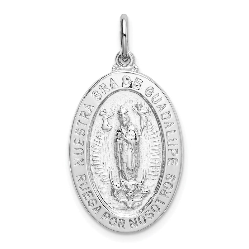 Sterlingsilber Rhodiniert Spanish Damen Of Guadalupe Medaille Anhänger