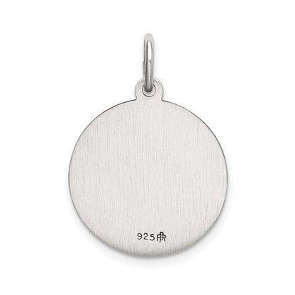 Sterlingsilber Satiniert Antikisiert Spanish St. Lucy Medaille Anhänger