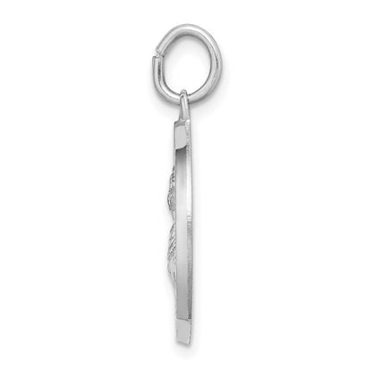Sterlingsilber Rhodiniert Spanish St. Lucy Medaille Anhänger