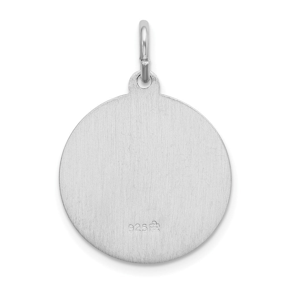 Sterlingsilber Rhodiniert Spanish St. Lucy Medaille Anhänger