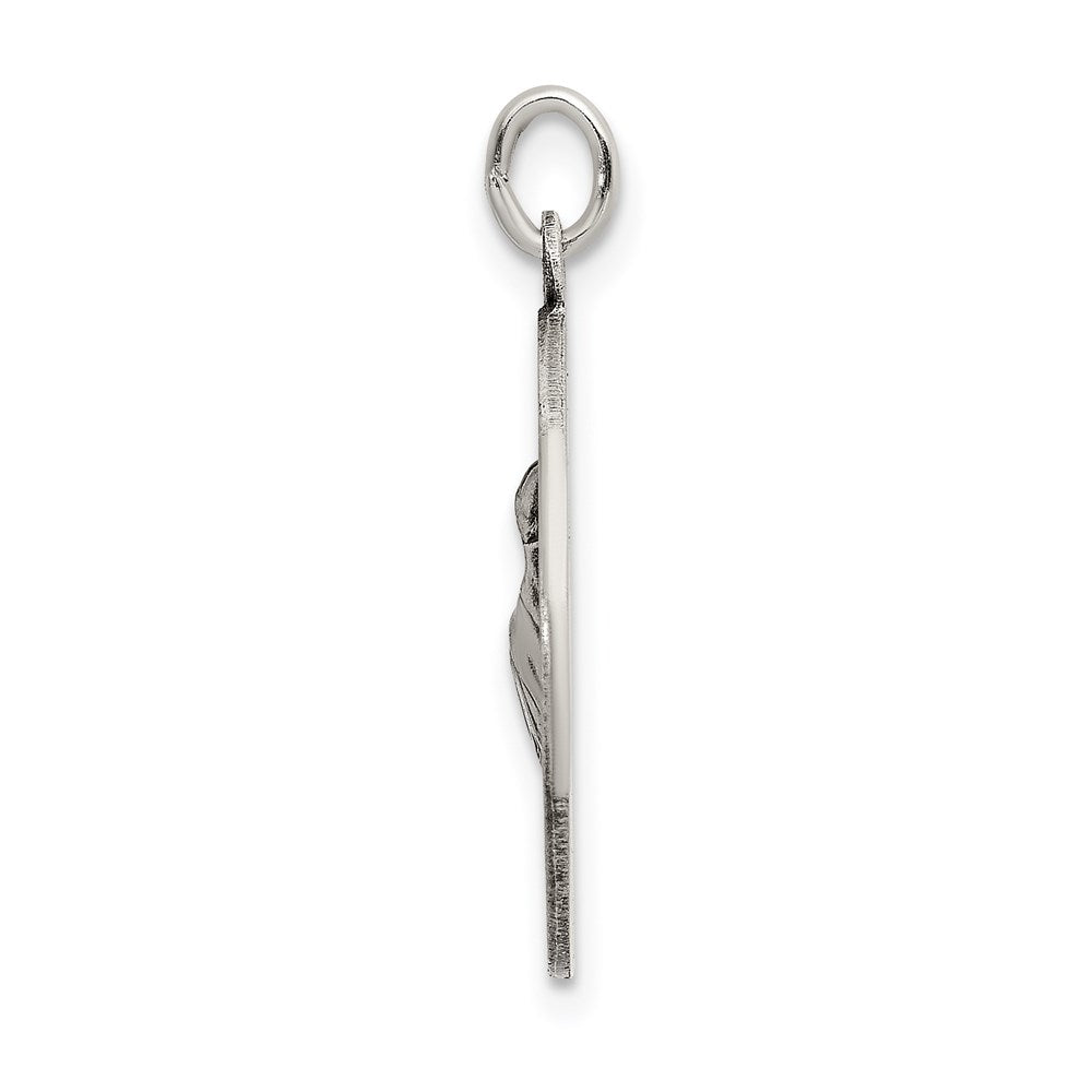 Sterlingsilber Satiniert Antikisiert Spanish St. Anthony Medaille Anhänger