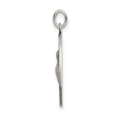Sterlingsilber Satiniert Antikisiert Spanish St. Anthony Medaille Anhänger