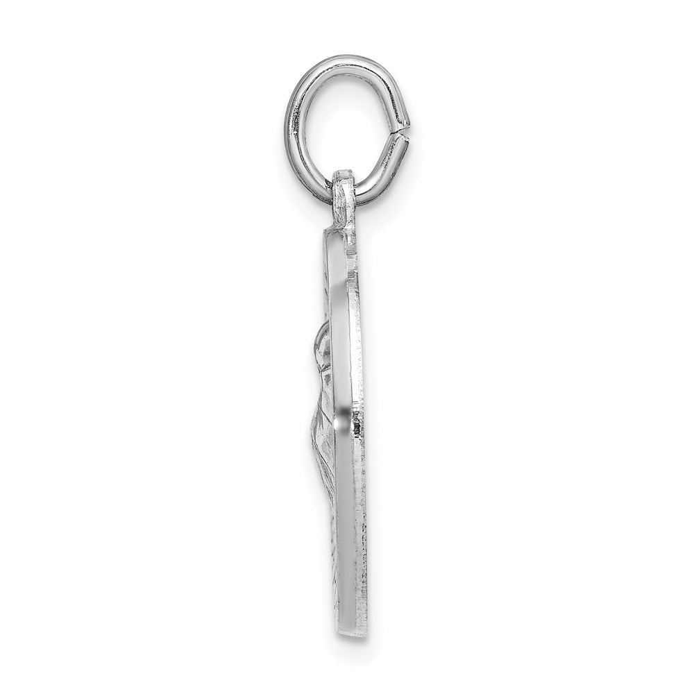 Sterlingsilber Rhodiniert Spanish St. Anthony Medaille Anhänger