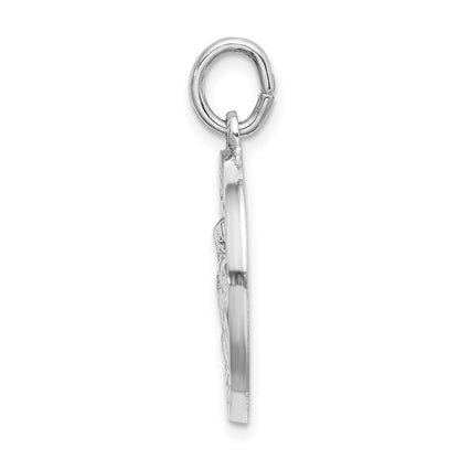 Sterlingsilber Rhodiniert Spanish Saint Anne Medaille Anhänger