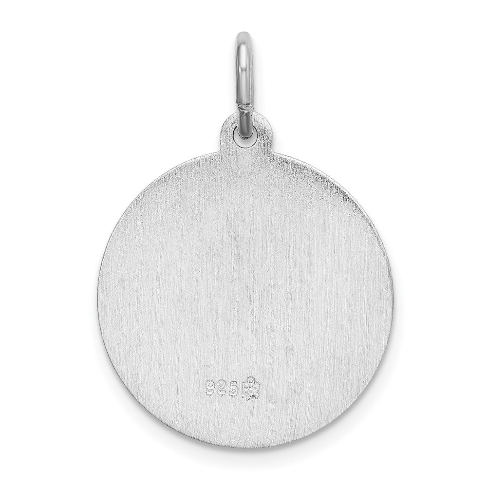 Sterlingsilber Rhodiniert Spanish Saint Anne Medaille Anhänger
