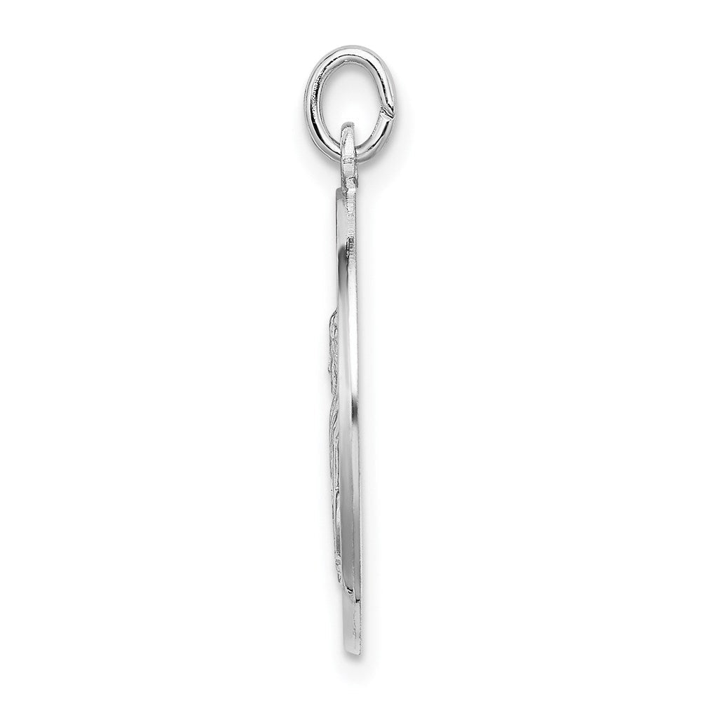 Sterlingsilber Rhodiniert Spanish St. Gabriel Medaille Anhänger