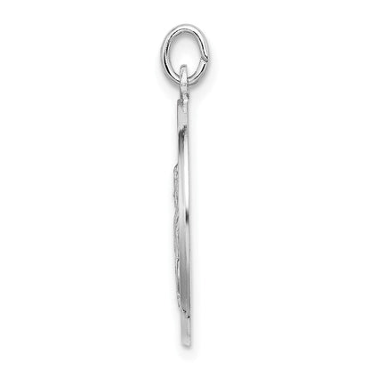 Sterlingsilber Rhodiniert Spanish St. Gabriel Medaille Anhänger