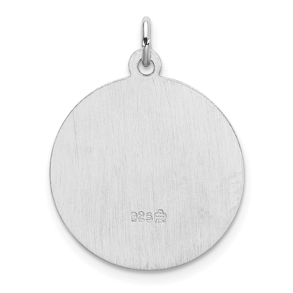 Sterlingsilber Rhodiniert Spanish St. Gabriel Medaille Anhänger