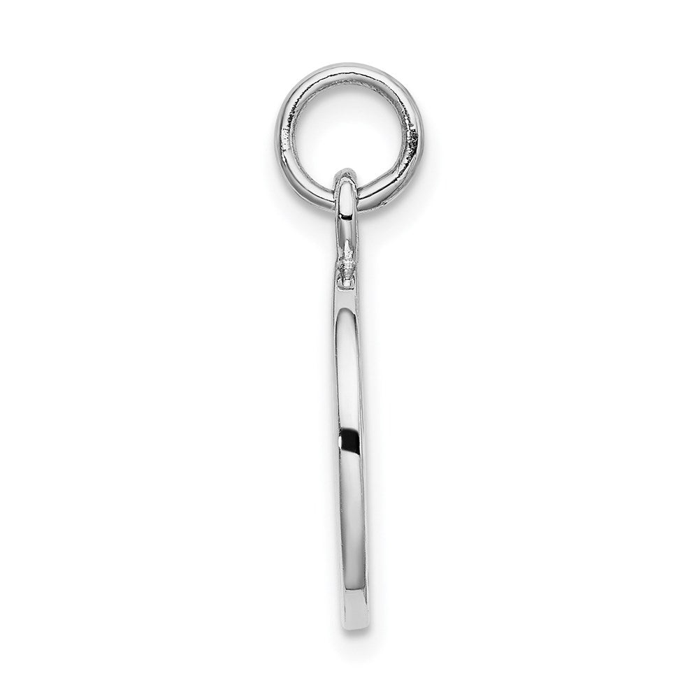 Sterlingsilber Rhodiniert Ausgeschnitten Herz, Kreuz, Anker Charm
