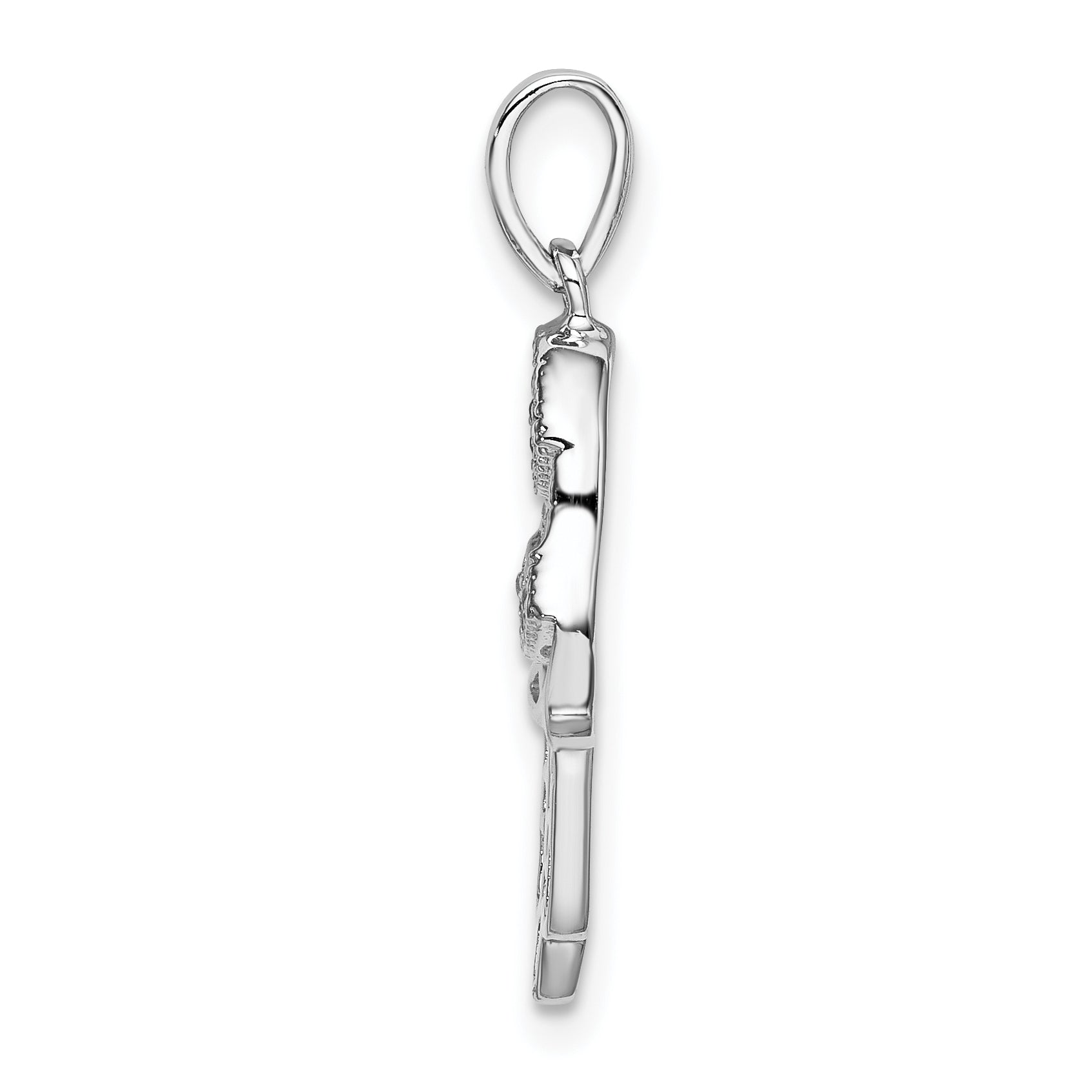 Sterlingsilber Rhodium Schwarz/white Zirkonia Syn. Saphir Chamseh Anhänger