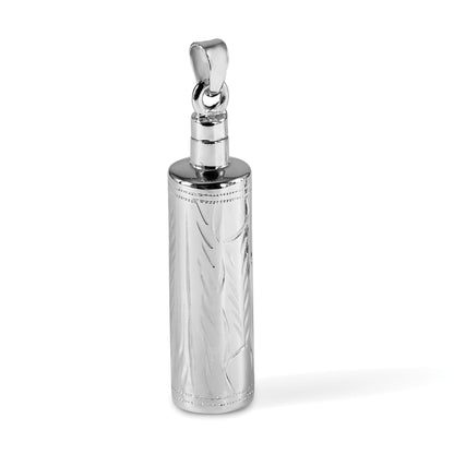 Sterlingsilber Rhodiniert Cylinder Ash Halter Anhänger
