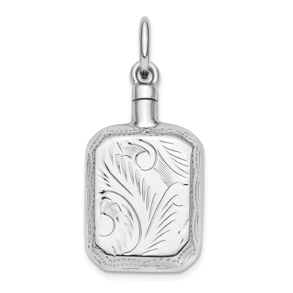 Sterlingsilber Rhodiniert Rectangular Ash Halter Anhänger