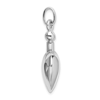 Sterlingsilber Rhodiniert Poliert Screw Oberteil Ash Halter Anhänger