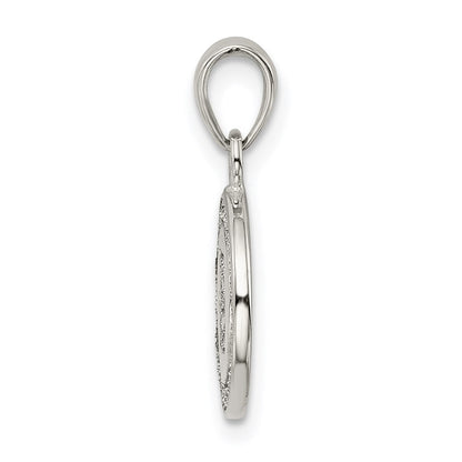 Sterlingsilber Glitzer Emaille Buchstabe B Initiale Kreis Anhänger