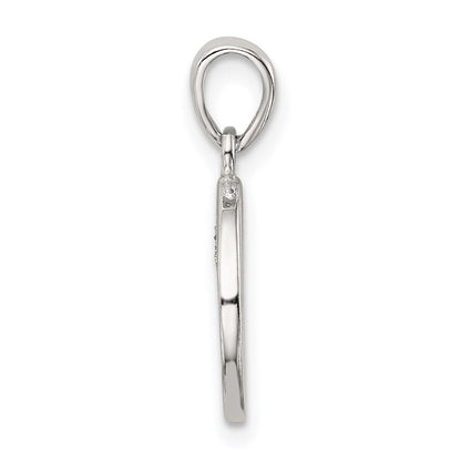 Sterlingsilber Glitzer Emaille Buchstabe C Initiale Kreis Anhänger