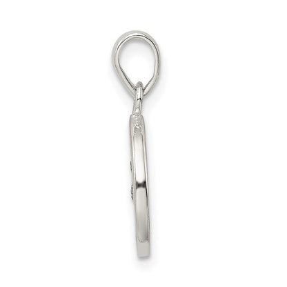 Sterlingsilber Glitzer Emaille Buchstabe G Initiale Kreis Anhänger