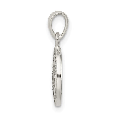 Sterlingsilber Glitzer Emaille Buchstabe H Initiale Kreis Anhänger