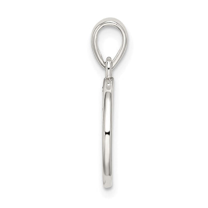 Sterlingsilber Glitzer Emaille Buchstabe K Initiale Kreis Anhänger