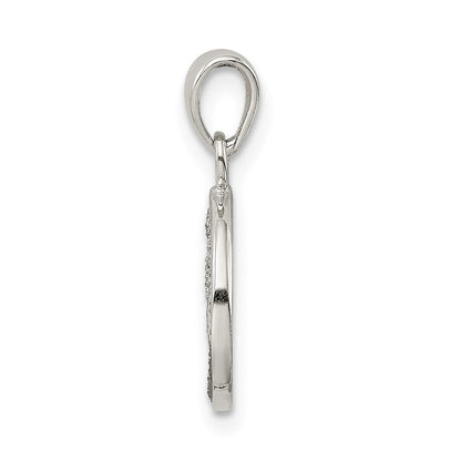 Sterlingsilber Glitzer Emaille Buchstabe O Inital Kreis Anhänger