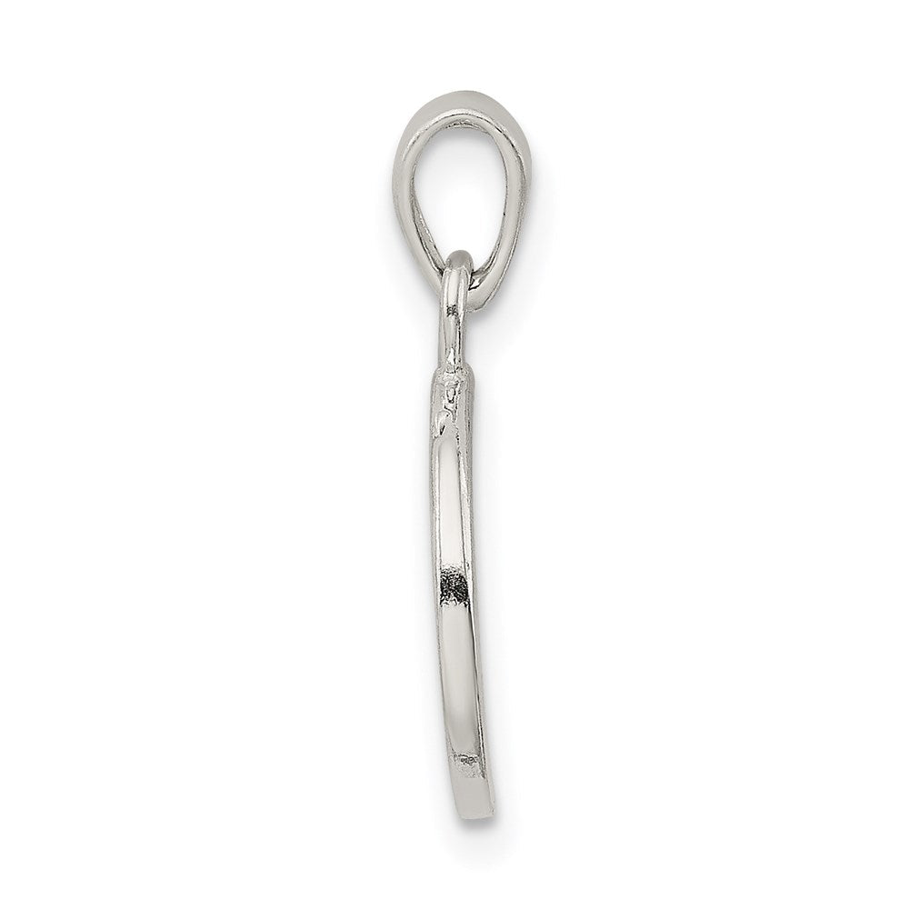 Sterlingsilber Glitzer Emaille Buchstabe R Initiale Kreis Anhänger
