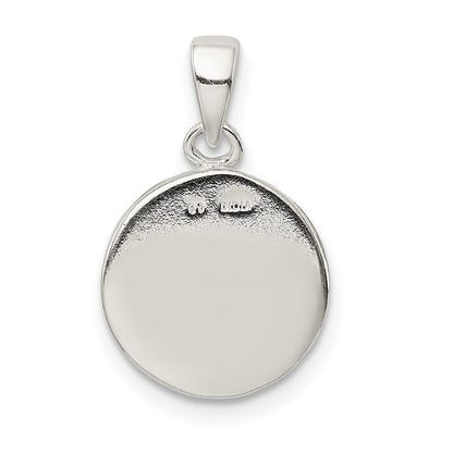 Sterlingsilber Glitzer Emaille Buchstabe T Initiale Kreis Anhänger