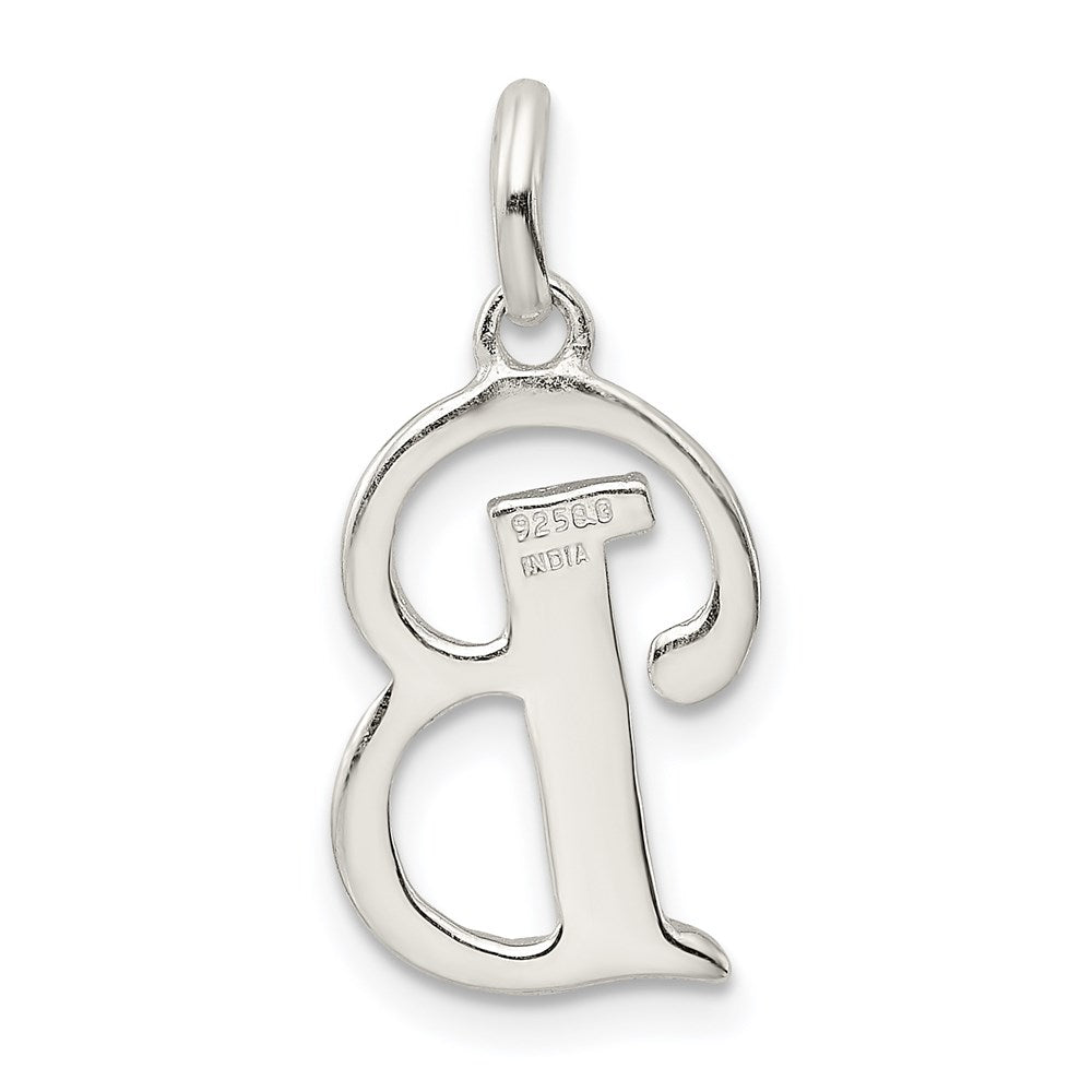 Sterlingsilber Poliert Glitzer Emaille Buchstabe B Initiale Charm