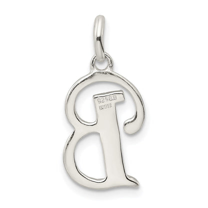 Sterlingsilber Poliert Glitzer Emaille Buchstabe B Initiale Charm