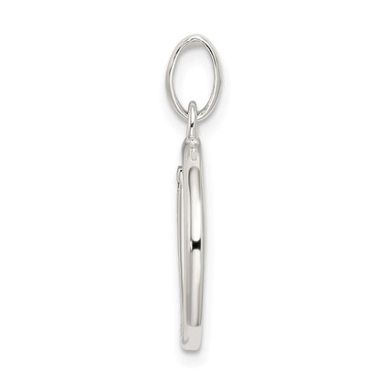 Sterlingsilber Poliert Glitzer Emaille Buchstabe D Initiale Charm