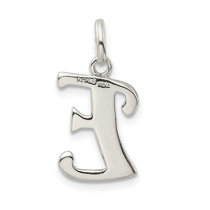 Sterlingsilber Poliert Glitzer Emaille Buchstabe E Initiale Charm