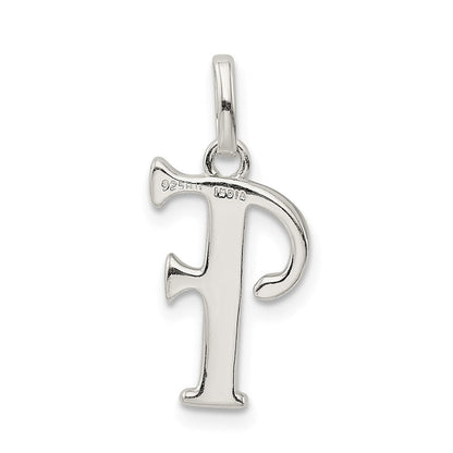 Sterlingsilber Poliert Glitzer Emaille Buchstabe F Initiale Charm