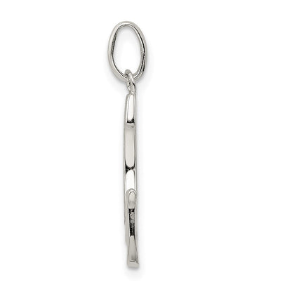 Sterlingsilber Poliert Glitzer Emaille Buchstabe G Initiale Charm