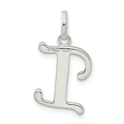 Sterlingsilber Poliert Glitzer Emaille Buchstabe I Initiale Charm