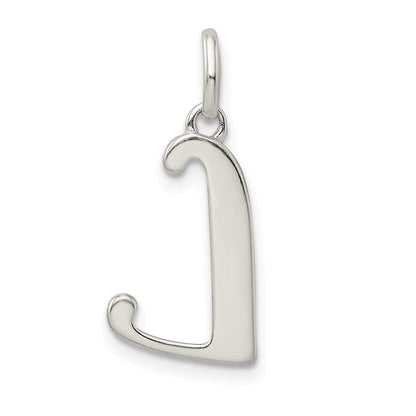 Sterlingsilber Poliert Glitzer Emaille Buchstabe L Initiale Charm