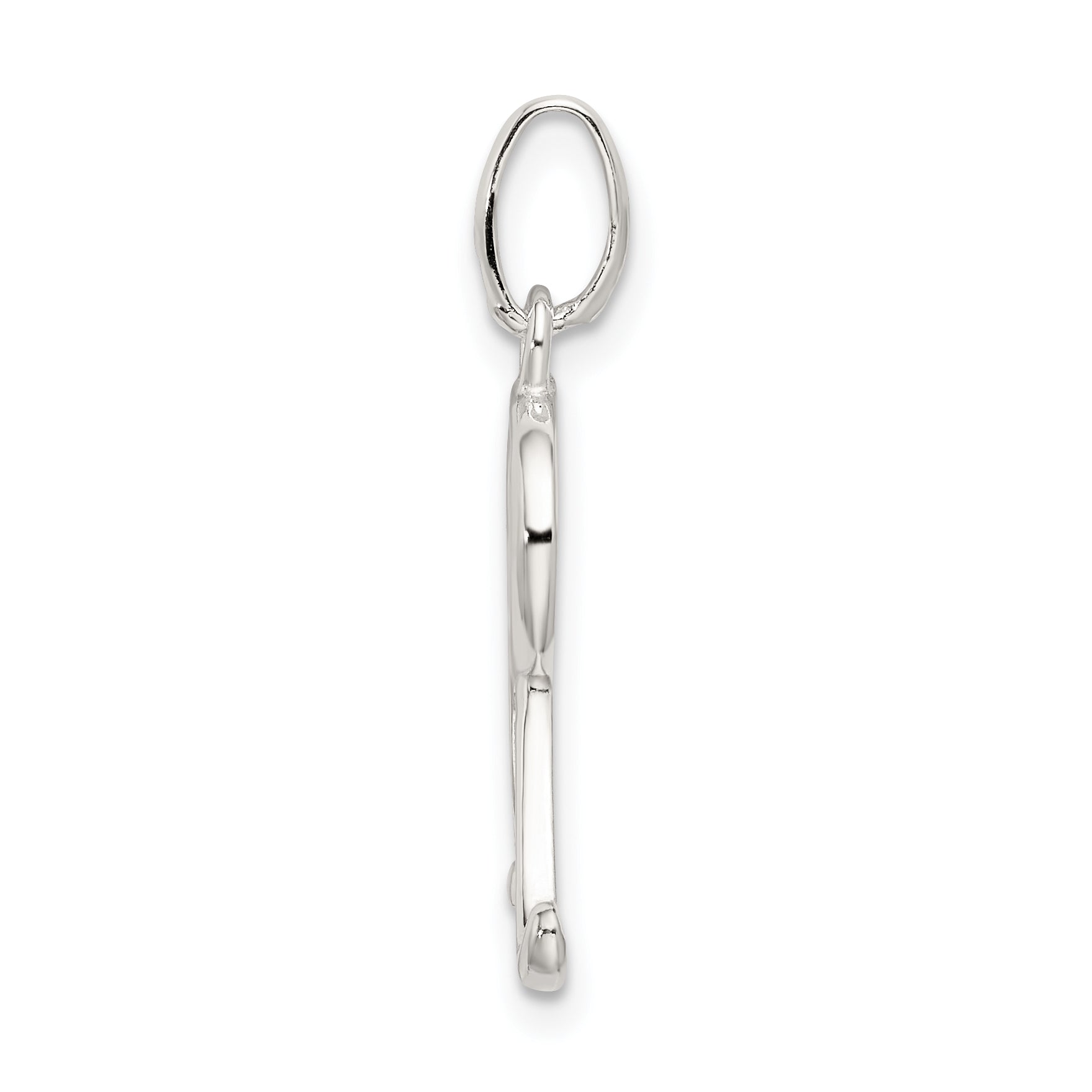 Sterlingsilber Poliert Glitzer Emaille Buchstabe R Initiale Charm