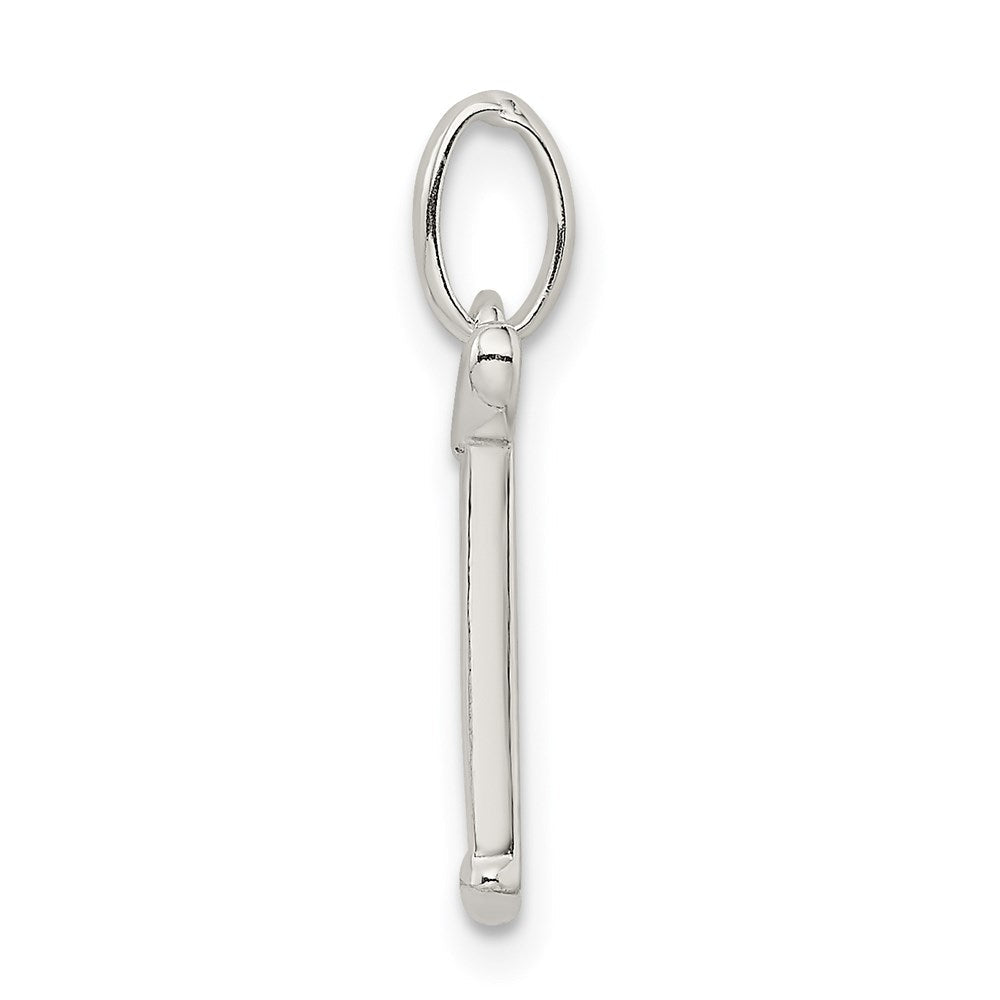 Sterlingsilber Poliert Glitzer Emaille Buchstabe T Initiale Charm