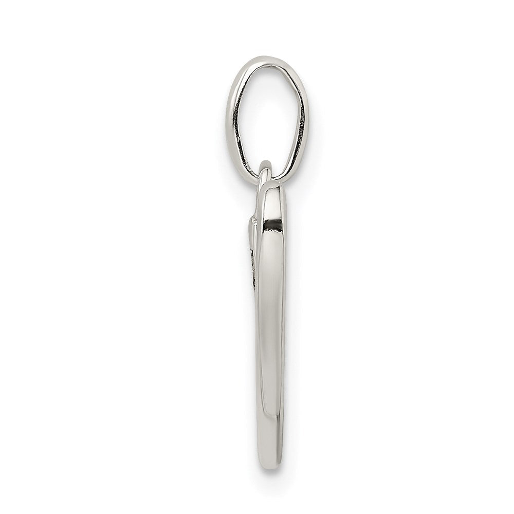 Sterlingsilber Poliert Glitzer Emaille Buchstabe V Initiale Charm