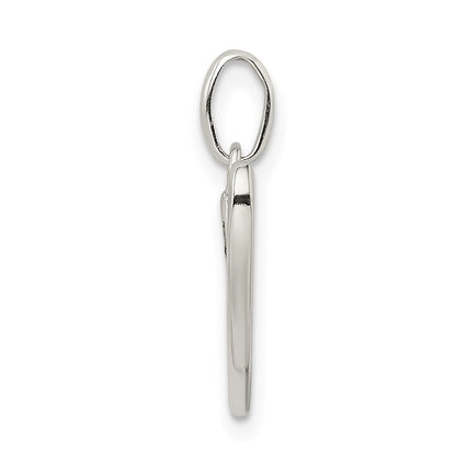 Sterlingsilber Poliert Glitzer Emaille Buchstabe V Initiale Charm