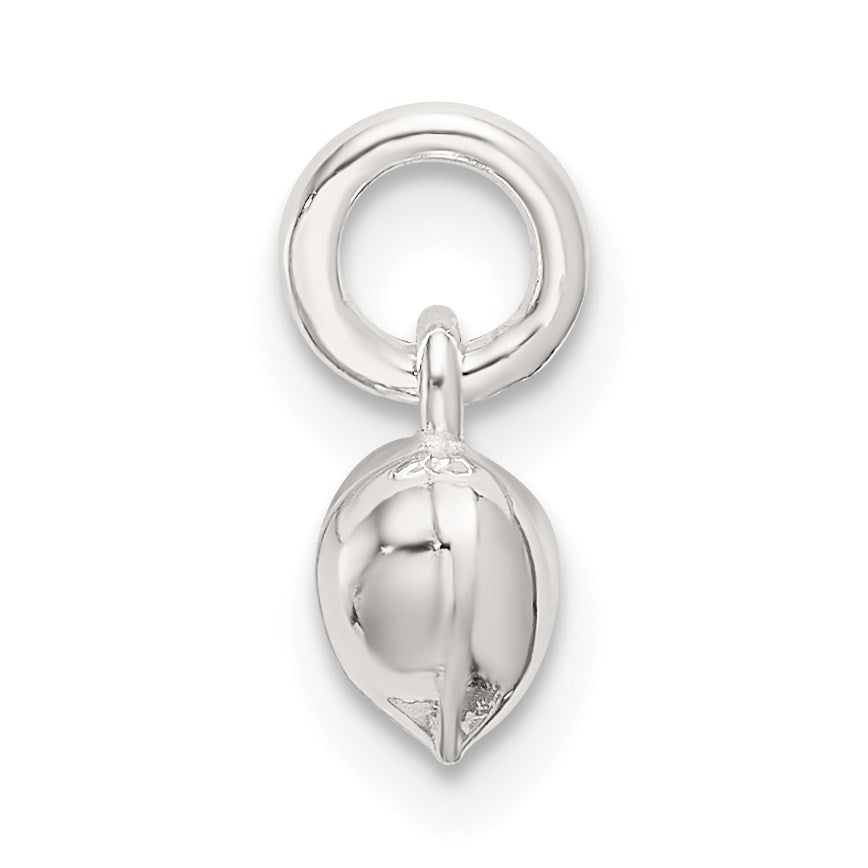 Sterlingsilber Poliert Gewölbt Herz Charm
