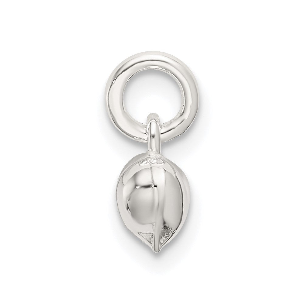 Sterlingsilber Poliert Gewölbt Herz Charm