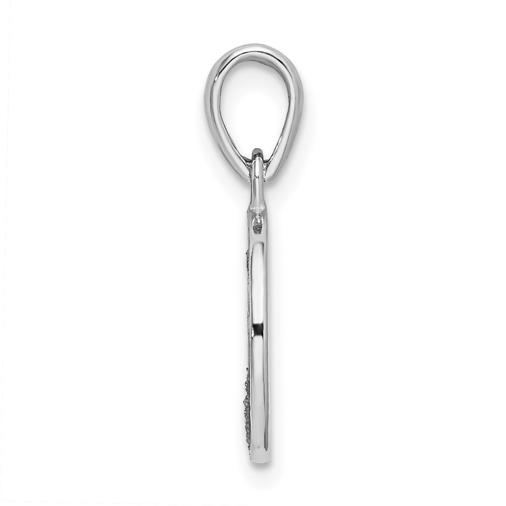 Sterlingsilber Rhodiniert Emaille Glitzer Stoff Mama Anhänger