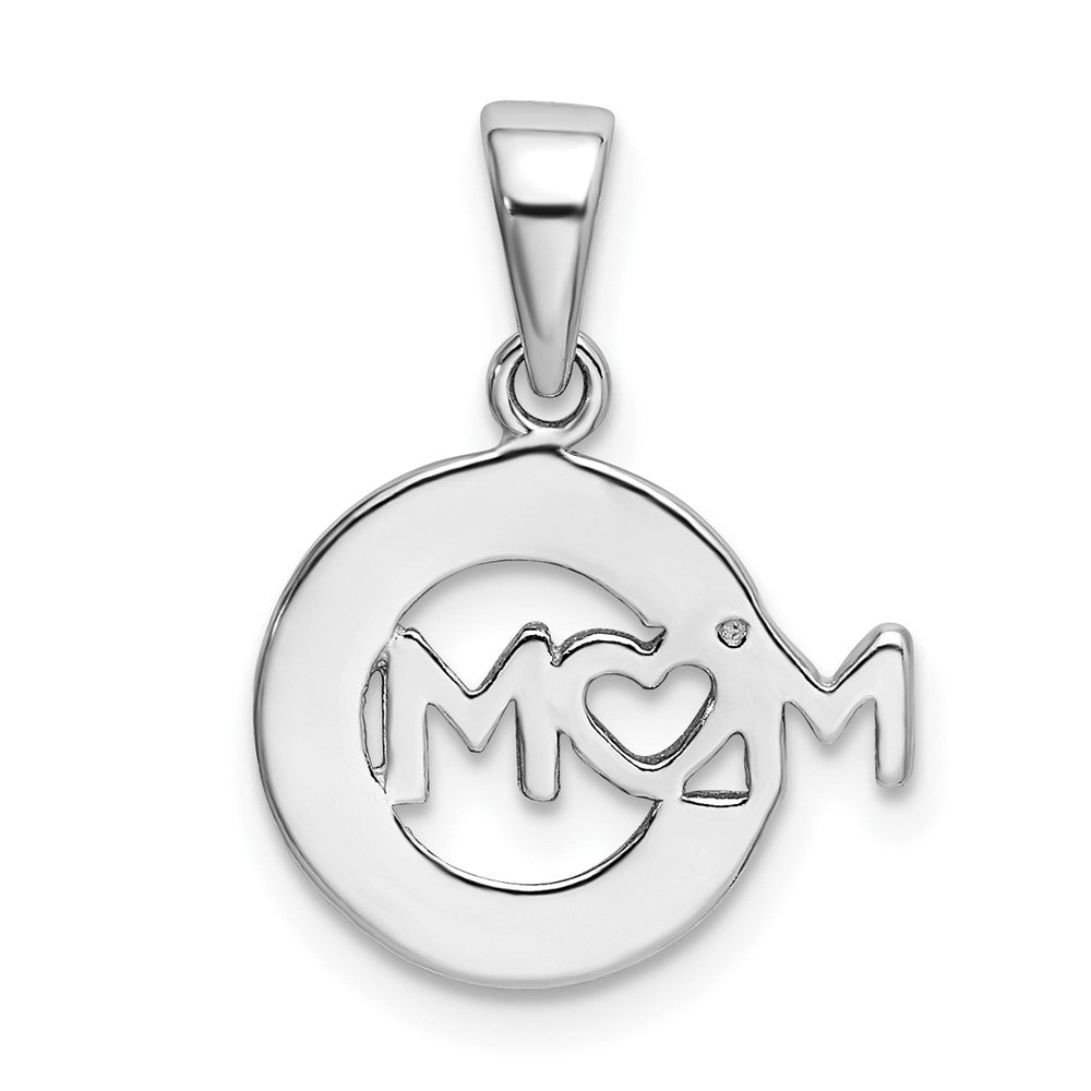 Sterlingsilber Rhodiniert Emaille Glitzer Stoff Mama Anhänger