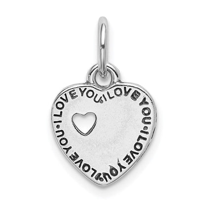Sterlingsilber Rhodiniert Oxidiert You und Me Anhänger