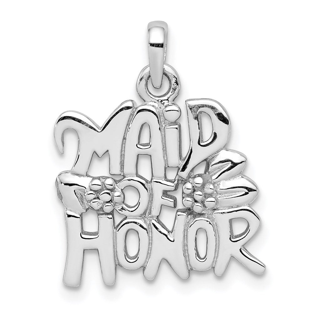 Sterlingsilber Rhodiniert Poliert Maid Of Honor Anhänger