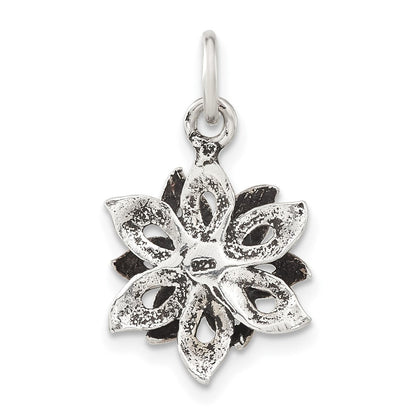 Sterlingsilber Antikisiert Blume Anhänger